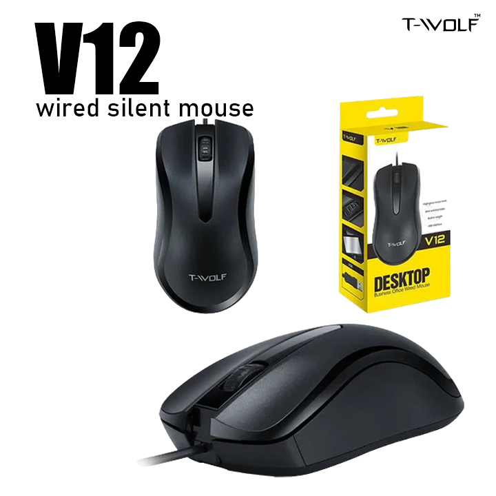 T-WOLF V12 USB Wired Mouse - Image 2